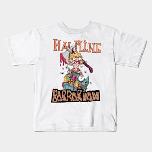 Halfling Barbarian DnD Angry Rage Kids T-Shirt